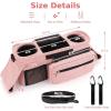 imageAccmor Universal Stroller Organizer with Insulated Cup Holder Detachable Phone Bag and Shoulder StrapStroller Bag Caddy Organizer Fits for Uppababy Baby Jogger Britax StrollersAll Pink