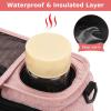 imageAccmor Universal Stroller Organizer with Insulated Cup Holder Detachable Phone Bag and Shoulder StrapStroller Bag Caddy Organizer Fits for Uppababy Baby Jogger Britax StrollersPink  Black Pocket