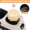 imageAccmor Universal Stroller Organizer with Insulated Cup Holder Detachable Phone Bag and Shoulder StrapStroller Bag Caddy Organizer Fits for Uppababy Baby Jogger Britax StrollersAll Off White