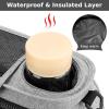 imageAccmor Universal Stroller Organizer with Insulated Cup Holder Detachable Phone Bag and Shoulder StrapStroller Bag Caddy Organizer Fits for Uppababy Baby Jogger Britax StrollersAll Grey