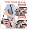 imageAccmor Universal Stroller Organizer with Insulated Cup Holder Detachable Phone Bag and Shoulder StrapStroller Bag Caddy Organizer Fits for Uppababy Baby Jogger Britax StrollersAll Pink