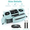 imageAccmor Universal Stroller Organizer with Insulated Cup Holder Detachable Phone Bag and Shoulder StrapStroller Bag Caddy Organizer Fits for Uppababy Baby Jogger Britax StrollersAll Blue