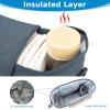 imageAccmor Universal Stroller Organizer with Insulated Cup Holder Stroller Caddy Bag Accessories Stroller Cup Holder Organizer for Uppababy Baby Jogger Britax Stroller BlueBlue
