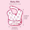 imageAccmor Waterproof Baby Bibs Bibs for Baby Girls Boys 324 Months Toddler Apron Smock Bibs for Feeding Eating3pcsbutterfly  Heartshaped  Rabbit