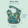 imageAccmor Waterproof Baby Bibs Bibs for Baby Girls Boys 324 Months Toddler Apron Smock Bibs for Feeding Eating3pcsdinosaurs  Foxes  Cacti