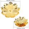 imageAccmor Zinc Alloy Incense Holder Lotus Stick Incense Burner Incense Holder for StickCoilCone Incense with Ash CatcherCopperGold