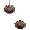 imageAccmor Zinc Alloy Incense Holder Lotus Stick Incense Burner Incense Holder for StickCoilCone Incense with Ash CatcherCopperRed Copper