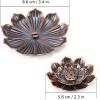 imageAccmor Zinc Alloy Incense Holder Lotus Stick Incense Burner Incense Holder for StickCoilCone Incense with Ash CatcherCopperRed Copper