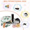 imageBaby Pacifier Case with Clip Baby Pacifier Holder Pouch Box for Diaper Bag Holds 2 Pacifiers for Travel Outdoor Activities Small Baby UtensilsGreen Leafgreen leaf