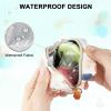 imageBaby Pacifier Case with Clip Baby Pacifier Holder Pouch Box for Diaper Bag Holds 2 Pacifiers for Travel Outdoor Activities Small Baby UtensilsGreen Leafcolorful stone