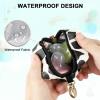 imageBaby Pacifier Case with Clip Baby Pacifier Holder Pouch Box for Diaper Bag Holds 2 Pacifiers for Travel Outdoor Activities Small Baby UtensilsGreen Leafblack stone