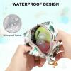 imageBaby Pacifier Case with Clip Baby Pacifier Holder Pouch Box for Diaper Bag Holds 2 Pacifiers for Travel Outdoor Activities Small Baby UtensilsGreen Leafgreen leaf