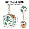 imageBaby Pacifier Case with Clip Baby Pacifier Holder Pouch Box for Diaper Bag Holds 2 Pacifiers for Travel Outdoor Activities Small Baby UtensilsGreen Leafgreen leaf