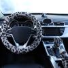 imageFluffy Steering Wheel Cover for Women Girls Accmor Universal Fit 15 inch Fur Car Wheel Cover ampamp Handbrake Cover ampamp Gear Shift Cover Set Fashion Winter Warm Fuzzy Vehicle Wheel Protector BlackLight GreyDark Gray Leopard