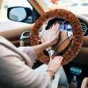 imageFluffy Steering Wheel Cover for Women Girls Accmor Universal Fit 15 inch Fur Car Wheel Cover ampamp Handbrake Cover ampamp Gear Shift Cover Set Fashion Winter Warm Fuzzy Vehicle Wheel Protector BlackDark BrownLeopard