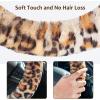 imageFluffy Steering Wheel Cover for Women Girls Accmor Universal Fit 15 inch Fur Car Wheel Cover ampamp Handbrake Cover ampamp Gear Shift Cover Set Fashion Winter Warm Fuzzy Vehicle Wheel Protector BlackBeigeLeopard