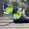 imageToddler Harness Leash with Anti Lost Wrist Link Accmor Cute Dinosaur Kids Harness Children Leash for Outdoor Travel Adorable Baby Anti Lost Leash Walking Wristband Assistant Strap Keep Babies CloseBlueLight Green Spotted Brachiosaurus  Blue Link