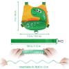 imageToddler Harness Leash with Anti Lost Wrist Link Accmor Cute Dinosaur Kids Harness Children Leash for Outdoor Travel Adorable Baby Anti Lost Leash Walking Wristband Assistant Strap Keep Babies CloseYellowGreen Spotted Brachiosaurus  Green Link