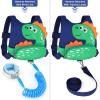 imageToddler Harness Leash with Anti Lost Wrist Link Accmor Cute Dinosaur Kids Harness Children Leash for Outdoor Travel Adorable Baby Anti Lost Leash Walking Wristband Assistant Strap Keep Babies CloseBlueGreen Spotted Brachiosaurus  Blue Link