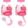 imageToddler Harness Leash with Anti Lost Wrist Link Accmor Cute Dinosaur Kids Harness Children Leash for Outdoor Travel Adorable Baby Anti Lost Leash Walking Wristband Assistant Strap Keep Babies CloseBaby PinkRose Pink Spotted Brachiosaurus  Pink Link