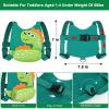 imageToddler Harness Leash with Anti Lost Wrist Link Accmor Cute Dinosaur Kids Harness Children Leash for Outdoor Travel Adorable Baby Anti Lost Leash Walking Wristband Assistant Strap Keep Babies CloseAquamarineLight Green Spotted Brachiosaurus  Green Link