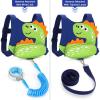 imageToddler Harness Leash with Anti Lost Wrist Link Accmor Cute Dinosaur Kids Harness Children Leash for Outdoor Travel Adorable Baby Anti Lost Leash Walking Wristband Assistant Strap Keep Babies CloseBlueLight Green Spotted Brachiosaurus  Blue Link