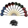 imageAccmor 12 Pcs Darts Plastic Tip Soft Tip Darts Set 14g Plastic Tipped Dart Attach Extra 36 Black 2BA Replacement Tips Soft Tip Darts for ElectronicPlastic DartboardRed  Blue  GreenClassic