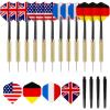 imageAccmor 12pcs Steel Tip Darts Set 18 Grams Professional Metal Darts Metal Tip Darts with 4 Extra Nylon Shafts 4 Extra Flights in Four Different Patterns