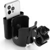 imageAccmor 2in1 Walker Cup Holder with Phone Holder Wheelchair Cup Holder Rollator Cup Holder Cup Phone Holder for Walker Wheelchair Rollator Mobility ScooterStyle BBlack