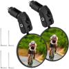 imageAccmor 2pcs Bike Mirror Bar End Bicycle Riding Rearview Mirrors for Handlebars Adjustable 360 Degree Rotatable Convex Mirror for Mountain Road Bikes
