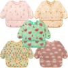 imageAccmor 5 Pack Long Sleeve Bibs Baby Smock Waterproof Sleeved Bib Smock for Baby Toddler 636 MonthsPink RabbitBearPolka DotRainbowWatermelon