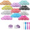 imageAccmor 99 Pieces 3g Makeup Containers Empty Clear Plastic Sample Containers with Lids Cosmetic Jars with 5 Pieces Mini Spatulas