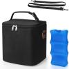 imageAccmor Breastmilk Cooler Bag with Ice Pack Baby Bottle Cooler Bags Insulated Bottle Cooler Tote Bags On The Go Fits 6 Large 9oz Bottles for Nursing Mom Daycare Travel BlackFits 6 Bottles Up to 9 Ounce