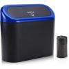 imageAccmor Car Trash Can with Lid Mini Auto Dustbin Garbage Organizer Holder 2 Packs Automotive Storage Container Bin with 60 Pcs Bags for Vehicle Home OfficeBlackBlue Lid
