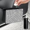 imageAccmor Collapsible Car Trash Can Vehicle Garbage Organizer Holder Bin with One Roll Trash Bag Waterproof Hanging Mini Auto Dustbin Accessories Storage Container for Vans SUVsBlackWhite