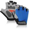 imageAccmor Cycling Gloves for Men Women Bike Gloves Half Finger Road Bike MTB Gloves AntiSlip ShockAbsorbing Glove for Fitness Cycling Outdoor Sportsblue