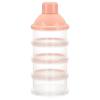 imageAccmor Formula Dispenser On The Go 4 Compartments Stackable Formula Container for Travel Baby Milk Powder Kids Snack Container BPA Free Light Pink