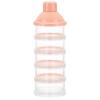 imageAccmor Formula Dispenser On The Go 5 Compartments Stackable Formula Container for Travel Baby Milk Powder Kids Snack Container BPA FreeLight Pink