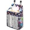 imageAccmor Hanging Baby Diaper Caddy Organizer Diaper Stacker Baby Crib Hanging Classified Storage Bag Organizer for Changing Table Crib Playard or Wall ampamp Nursery Organization BlackStyle ABlack