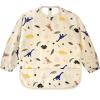 imageAccmor Long Sleeve Baby Bib Full Sleeve Bib Baby Toddler Waterproof Sleeved Bibs Smock Machine WashableBeige Dinosaur