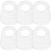 imageAccmor Muslin Baby Drool Bibs 6 Pack Baby Bandana Drool Bibs Soft Cotton Baby Bandana Bibs for Teething DroolingStyle Bwhite
