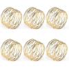 imageAccmor Napkin Rings Metal Gold Round Napkin Rings Buckles for Table Decorations Wedding Dinner Party Set of 6