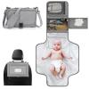 imageAccmor Portable Diaper Changing Pad Waterproof Baby Changing Mat Baby Diaper Changing Pad for Travel BlackGreyStyle B
