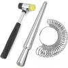 imageAccmor Ring Sizer Measuring Tool Including Ring Mandrel Ring Gauge Finger Sizer ampamp Rubber Jewelry Hammer Metal Ring Measurement Maker Kit Ring Sizing Stick for Man Women Jewelry MakingSilver