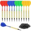 imageAccmor Soft Tip Darts Bar Dart Plastic Tip Darts Set Attach Extra 100 Black 2BA Replacement Tips Soft Tip Darts for ElectronicPlastic Dartboardgold