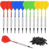 imageAccmor Soft Tip Darts Bar Dart Plastic Tip Darts Set Attach Extra 100 Black 2BA Replacement Tips Soft Tip Darts for ElectronicPlastic Dartboardsilver
