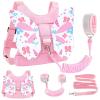 imageAccmor Toddler Harness Leash  Anti Lost Wrist Link Kids Butterfly Harnesses With Children Leashes Cute Baby Leash Walking Assistant Wristband Strap Tether for Girls Outdoor PurplePinkButterfly