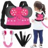 imageAccmor Toddler Leash Harness Child Harness Baby Leash  AntiLost Wrist Link Cute Kids Harness with Walking Strap Tether Belt for 15 Years Boys and Girls to Zoo or MallRose PinkGirls Rose Pink Wrist Link