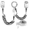 imageAccmor Toddler Leash with Key Lock 2 in 1 Upgraded Anti Lost Wrist Link 2 Packs Reflective Baby Leash with 360 Degree Rotating Connector and Adjustable Bracelet for Boys Girls Outdoor Travel 656ftBlack  Black