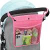 imageAccmor Universal Stroller Organizer Mesh Bag Fits for Uppababy Nuna Britax Doona Strollers NonSlip Adjustable Stroller Mesh Cargo Net Storage Caddy AccessoriesPink
